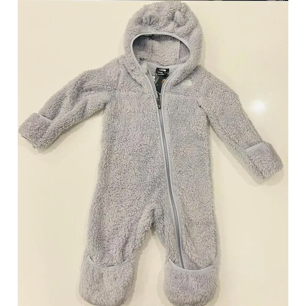 THE NORTH FACE Baby Bear One-Piece Bunting Teddy Grey Size 3-6 Months